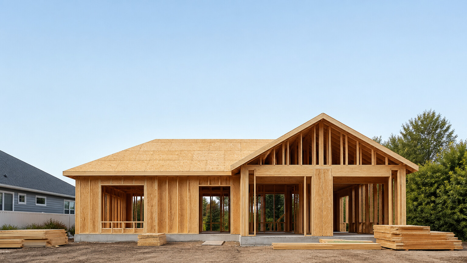 a general contractor at a residential construction project
