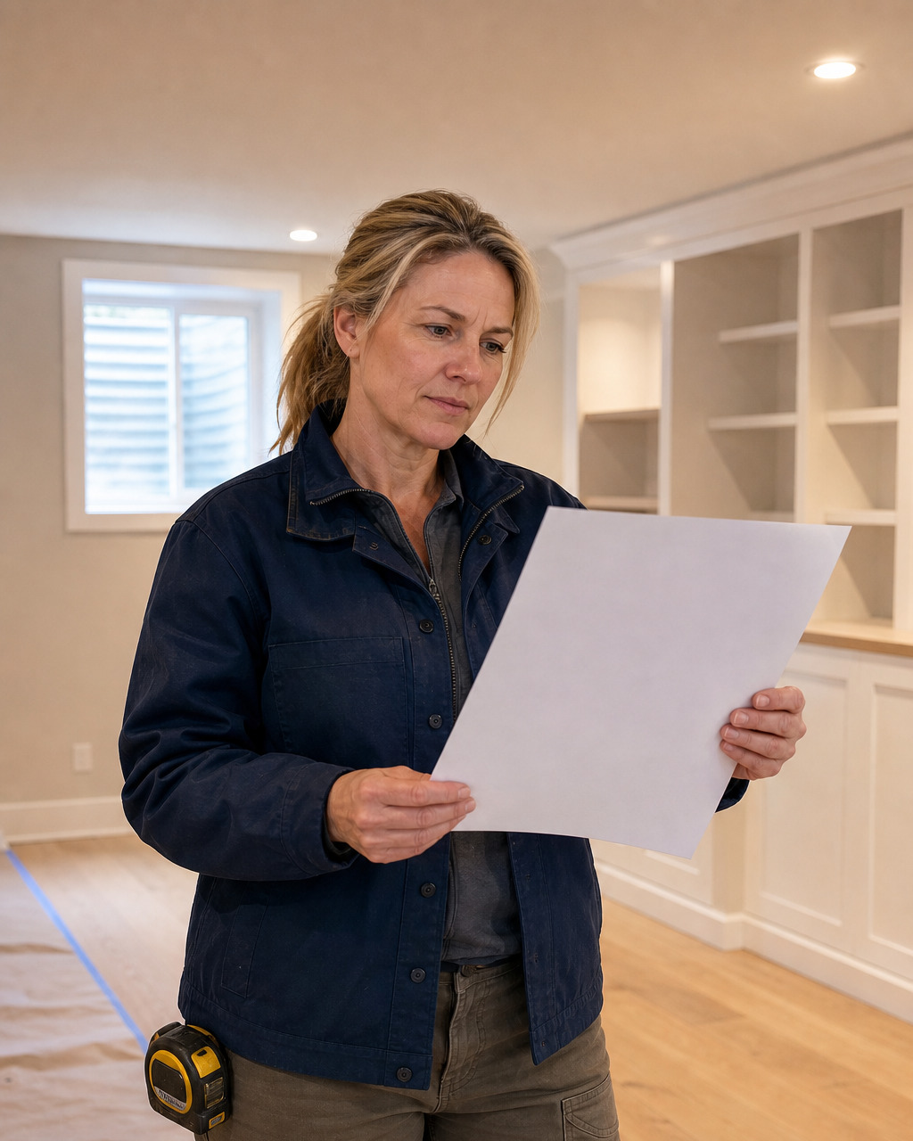 a general contractor at a residential construction project