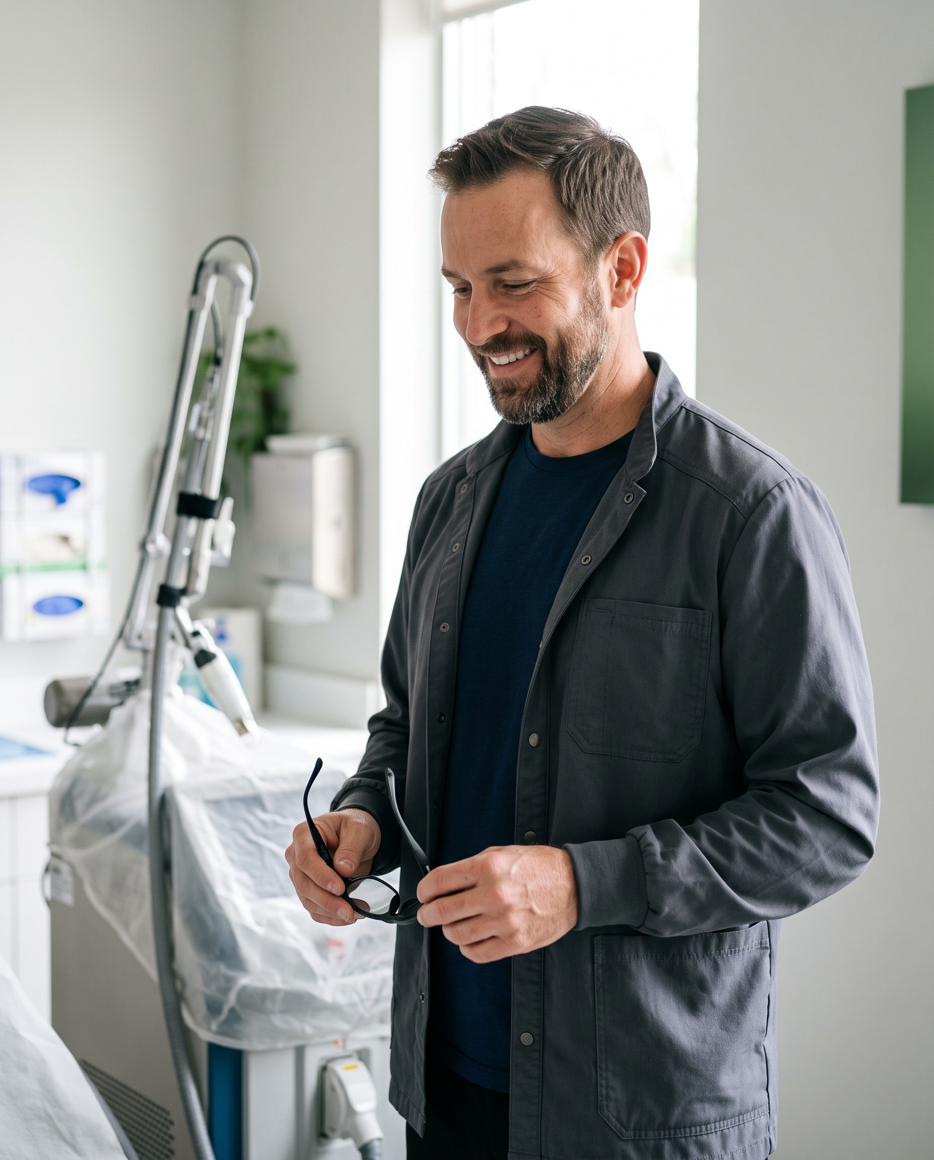 a med spa professional in a modern medical spa