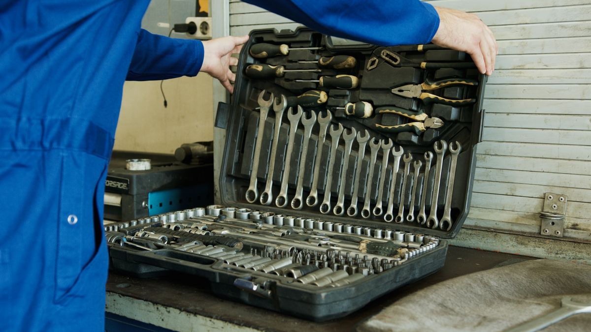 A plumber at work