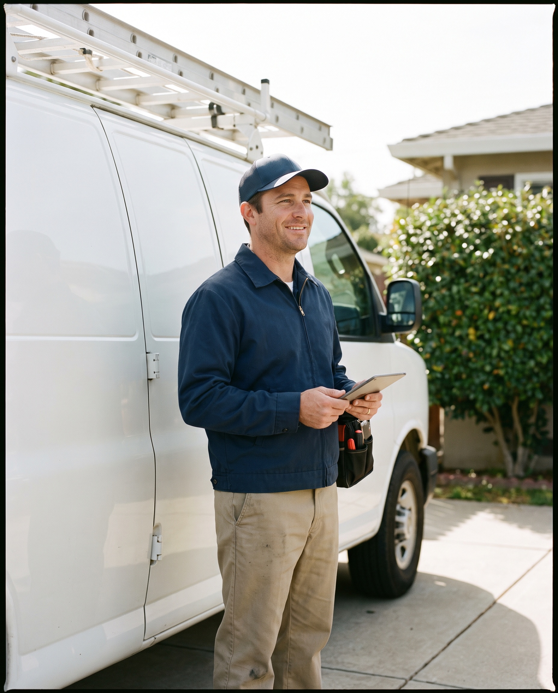 A plumber at work