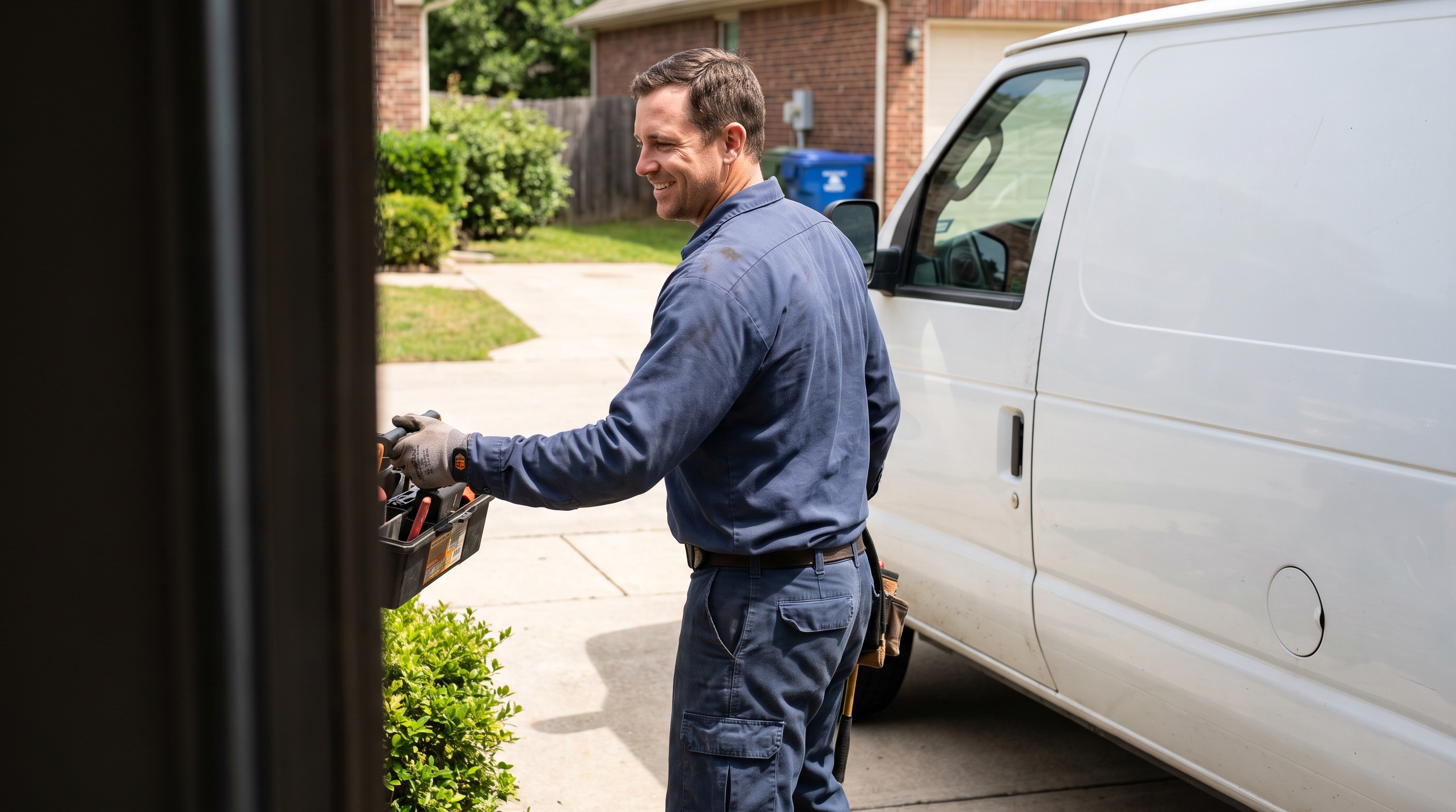 A plumber at work