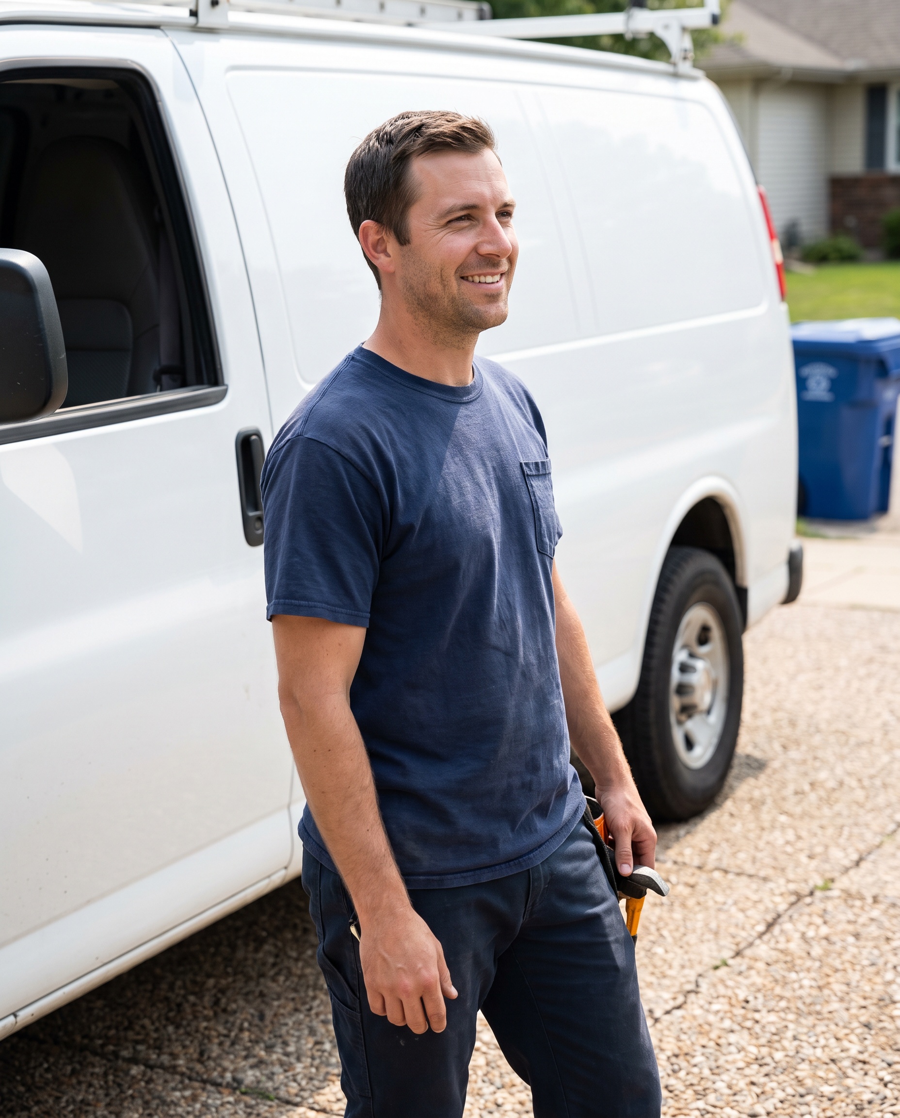 A plumber at work