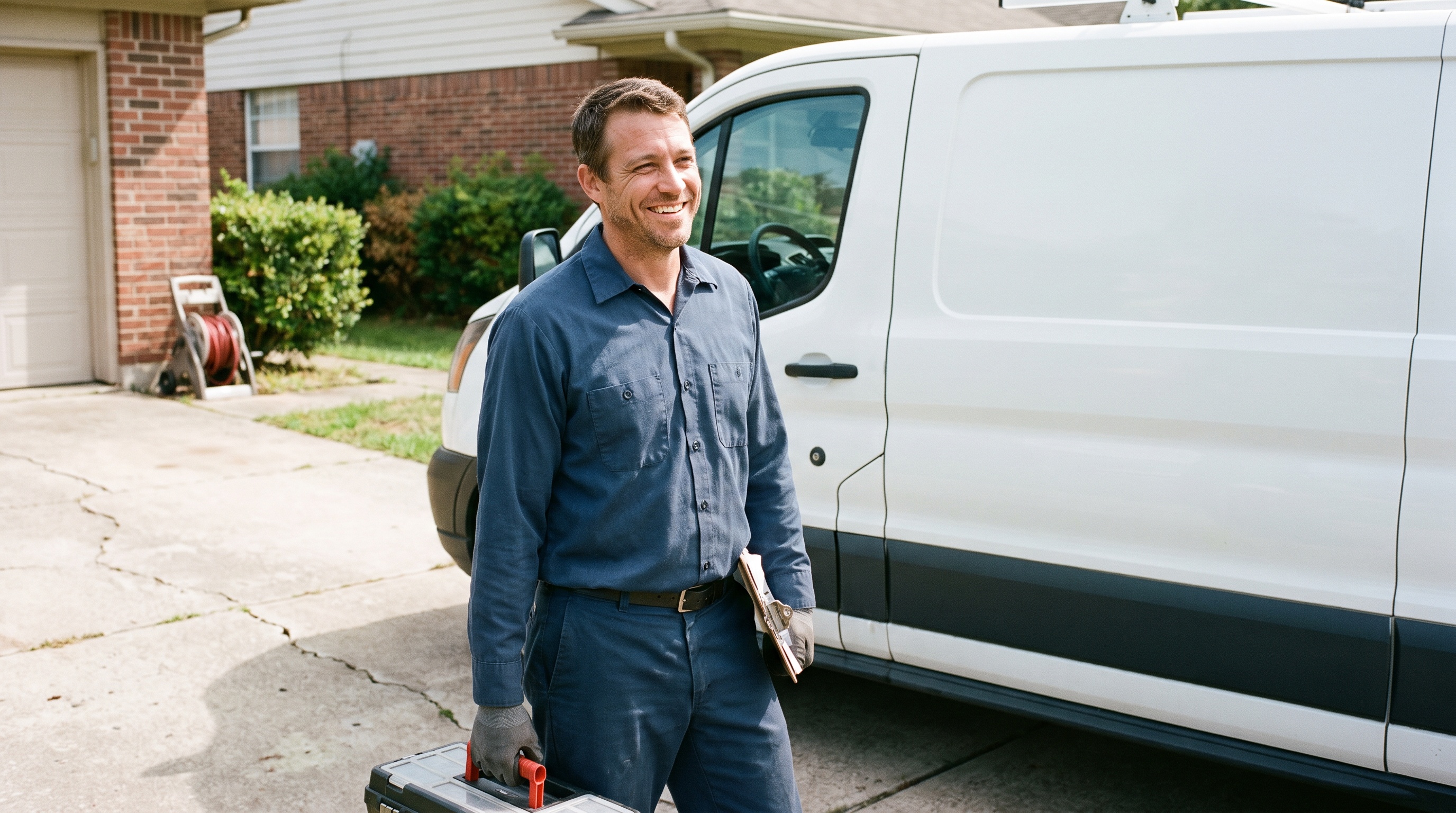 A plumber at work